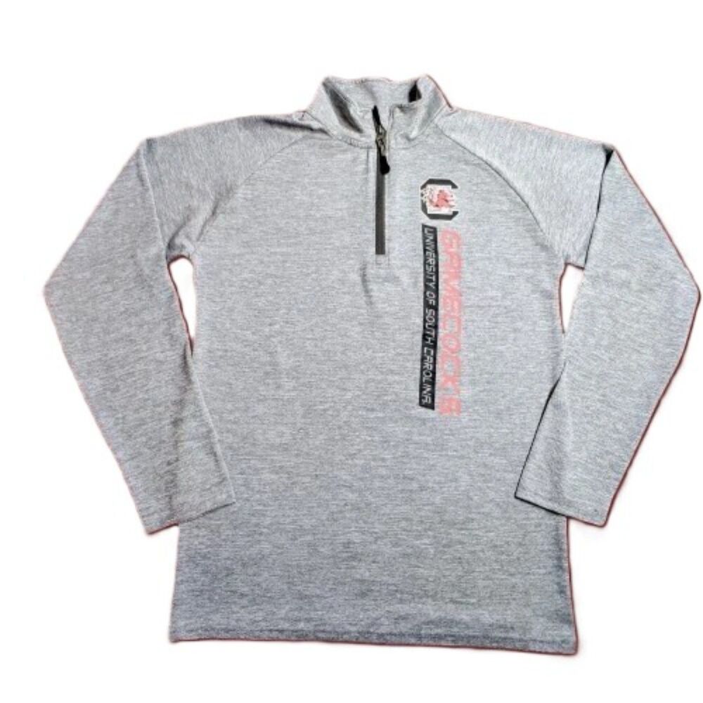 Rivalry Threads SC Gamecocks Gray 1/4 Zip Pullover Sweatshirt Small 34/36 UNISEX